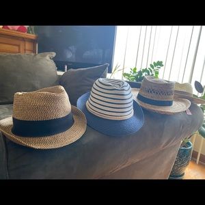 Four gorgeous sun hats/fedora